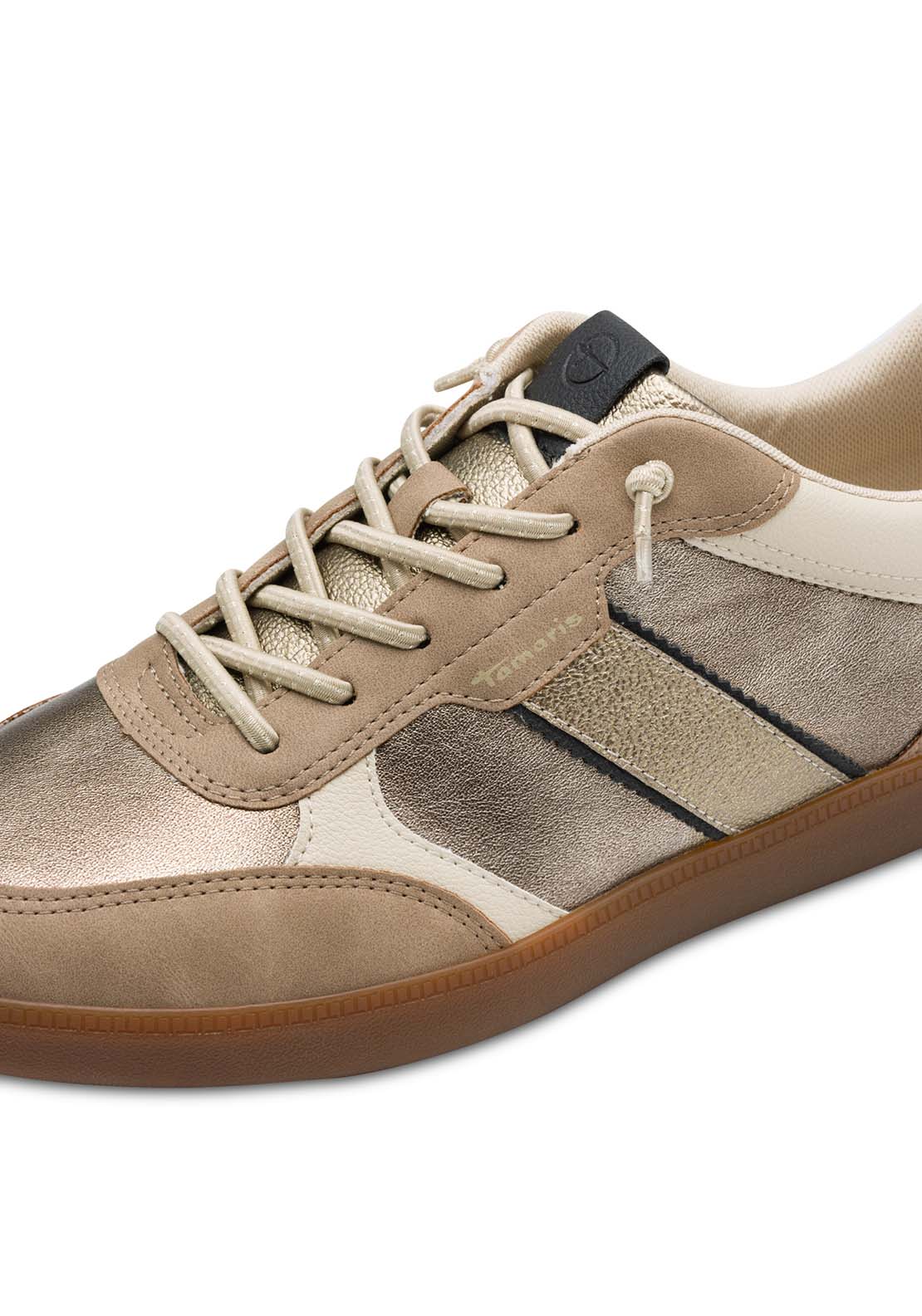 Tamaris Gum Sole Metallic Trim Bungee - Gold 4 Shaws Department Stores