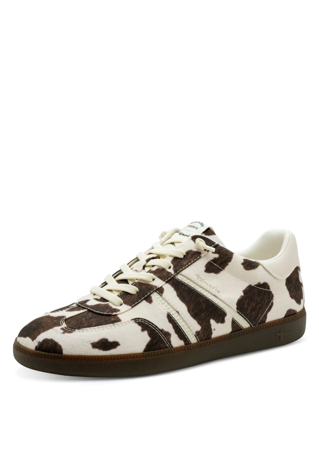 Tamaris Animal Print Gum Sole Trainer - Cow 1 Shaws Department Stores