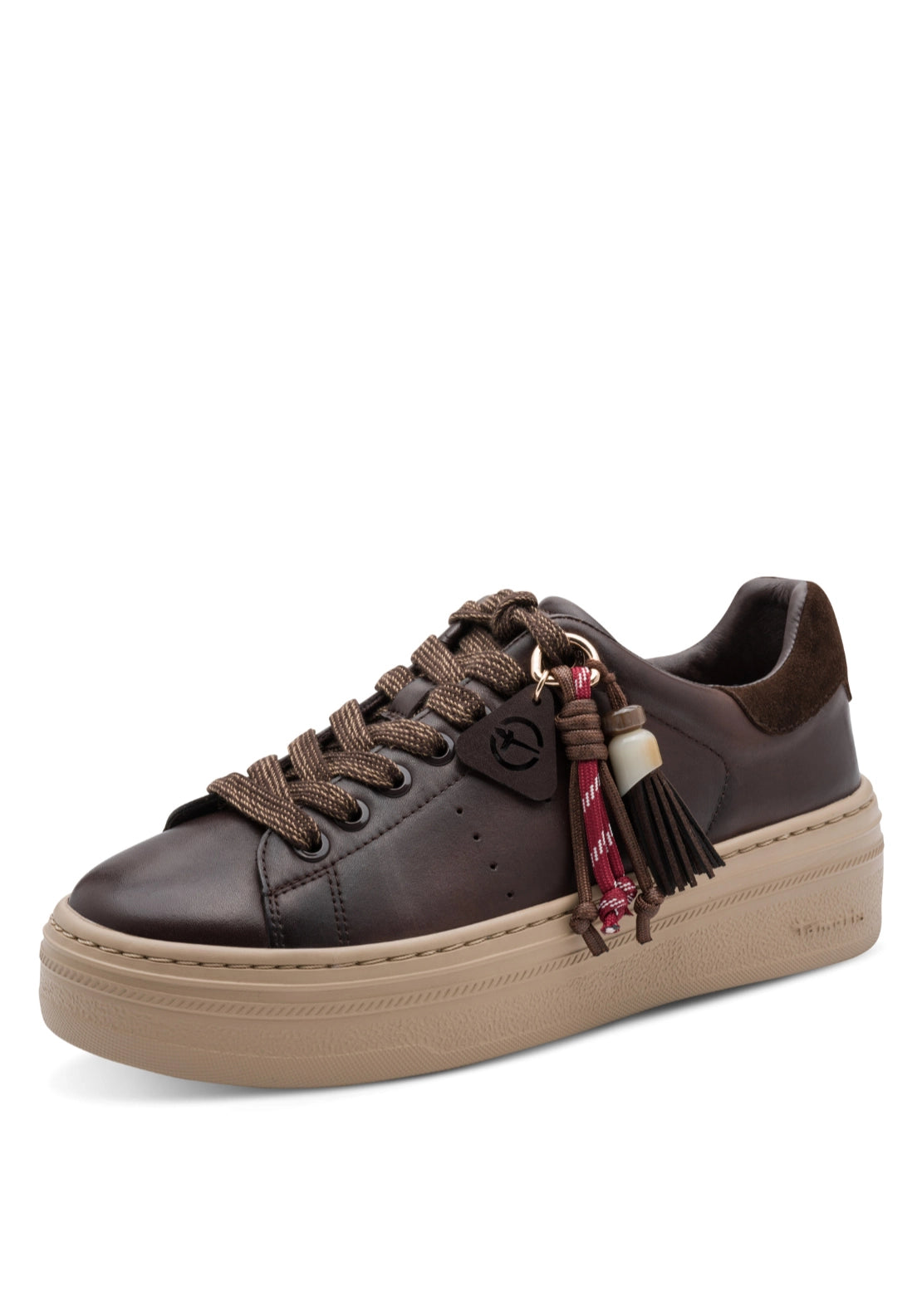 Thick Sole  Charm Trainer - Mocca