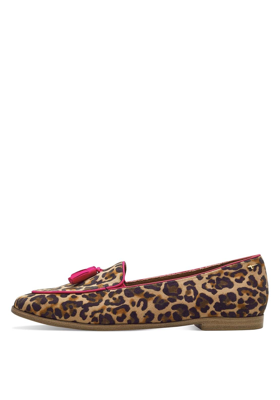Tamaris Flat Loafer Shoe - Leopard Comb 4 Shaws Department Stores