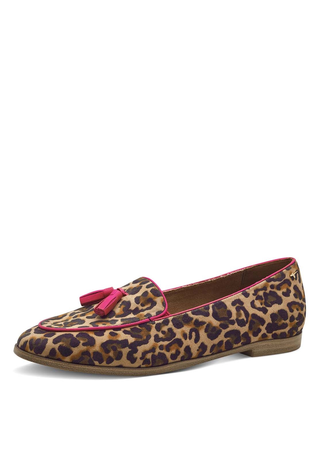 Tamaris Flat Loafer Shoe - Leopard Comb 1 Shaws Department Stores