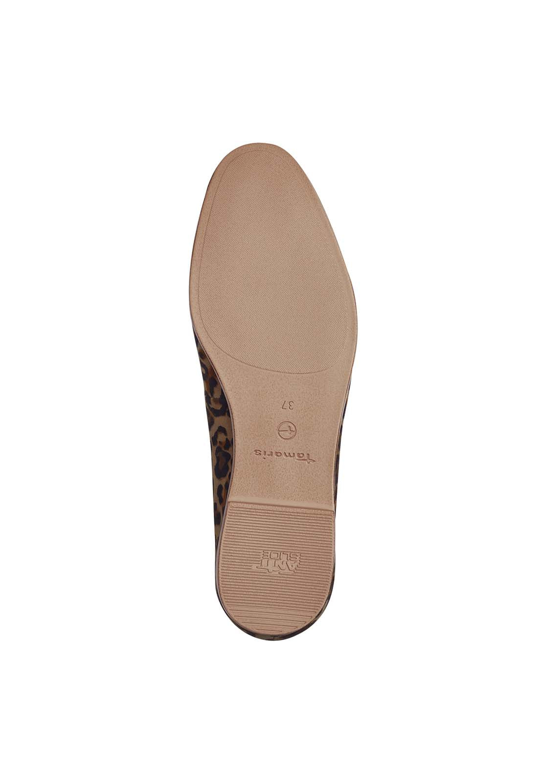 Tamaris Flat Loafer Shoe - Leopard Comb 5 Shaws Department Stores