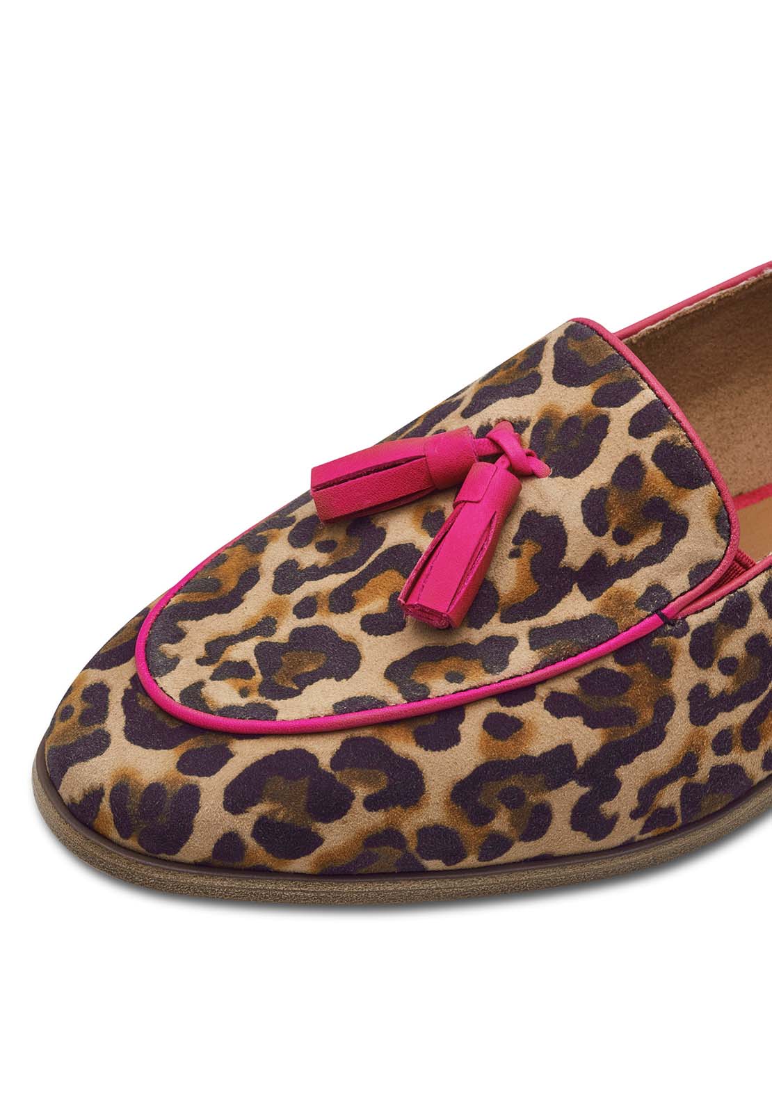 Tamaris Flat Loafer Shoe - Leopard Comb 6 Shaws Department Stores