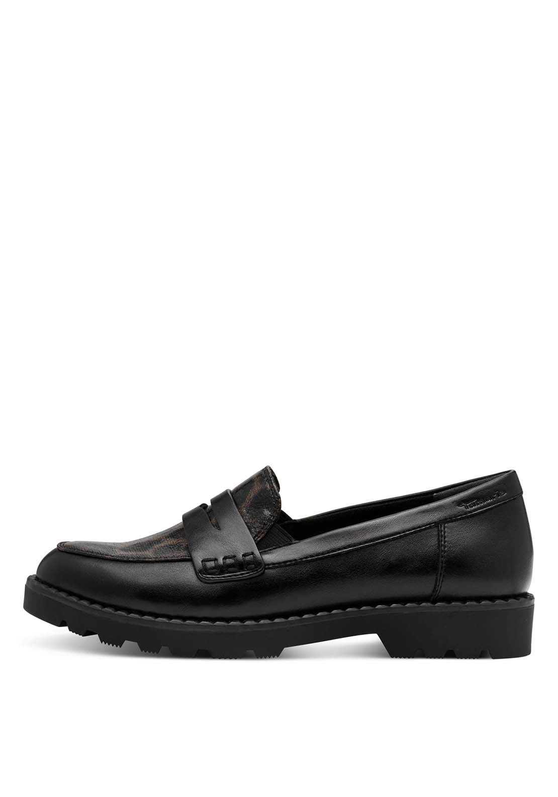 Tamaris Leopard Trim Loafer - Leopard Combi 2 Shaws Department Stores