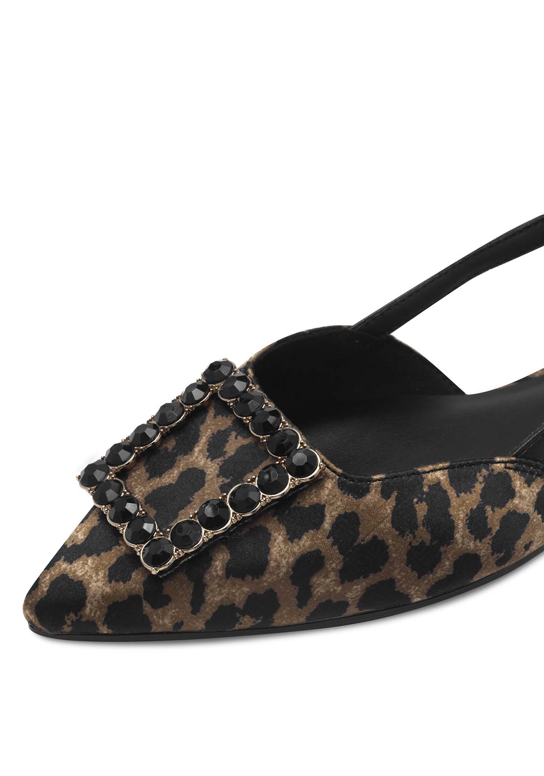Tamaris Sparkle Detail Flat Shoe - Leopard Print 2 Shaws Department Stores