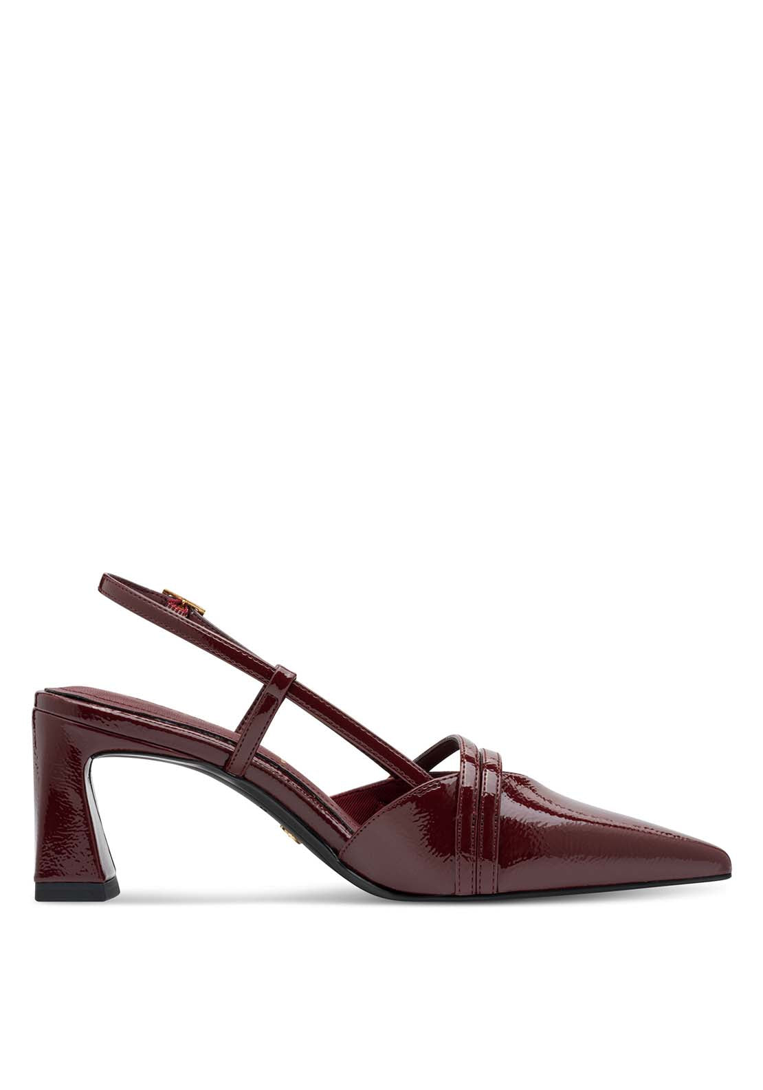 Tamaris Double Strap Slingback - Merlot 1 Shaws Department Stores