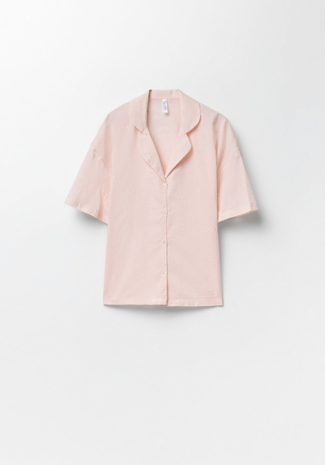 Sfera 100% Cotton Daisy Print Pyjama Set With Lapel Collar - Pink 6 Shaws Department Stores