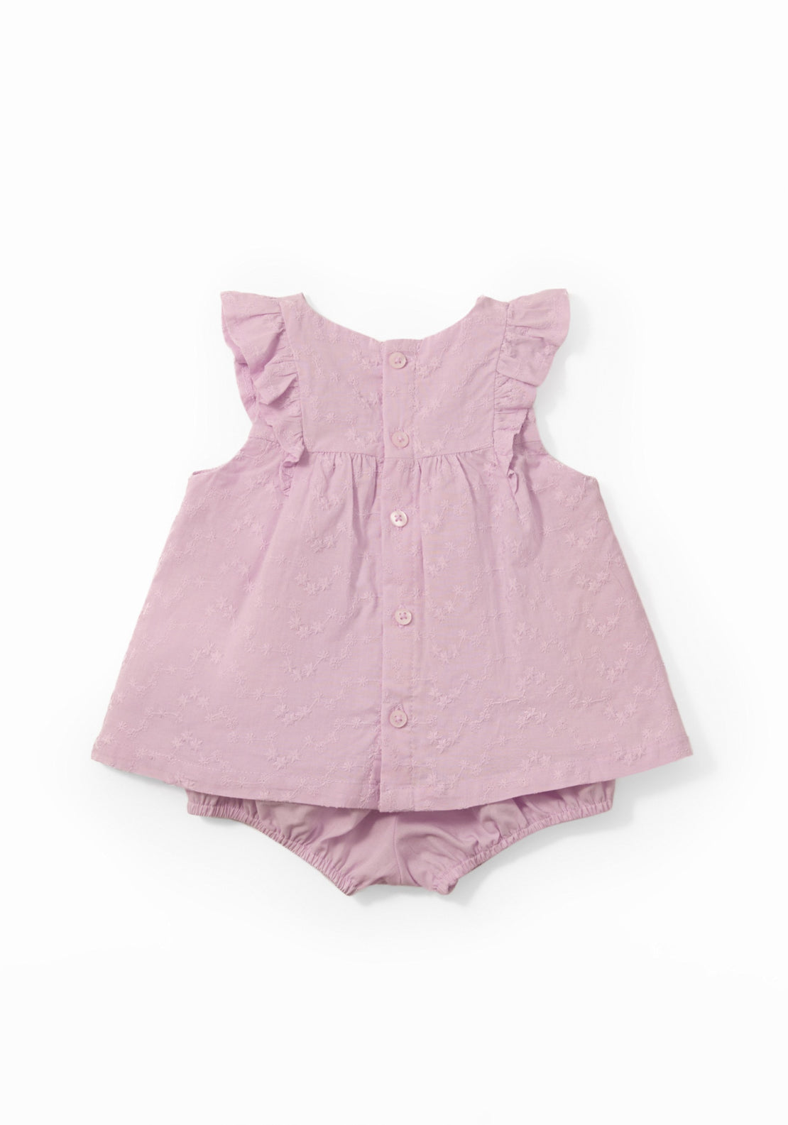 Sfera Embroidered Ruffle Blouse Set - Lavender 2 Shaws Department Stores