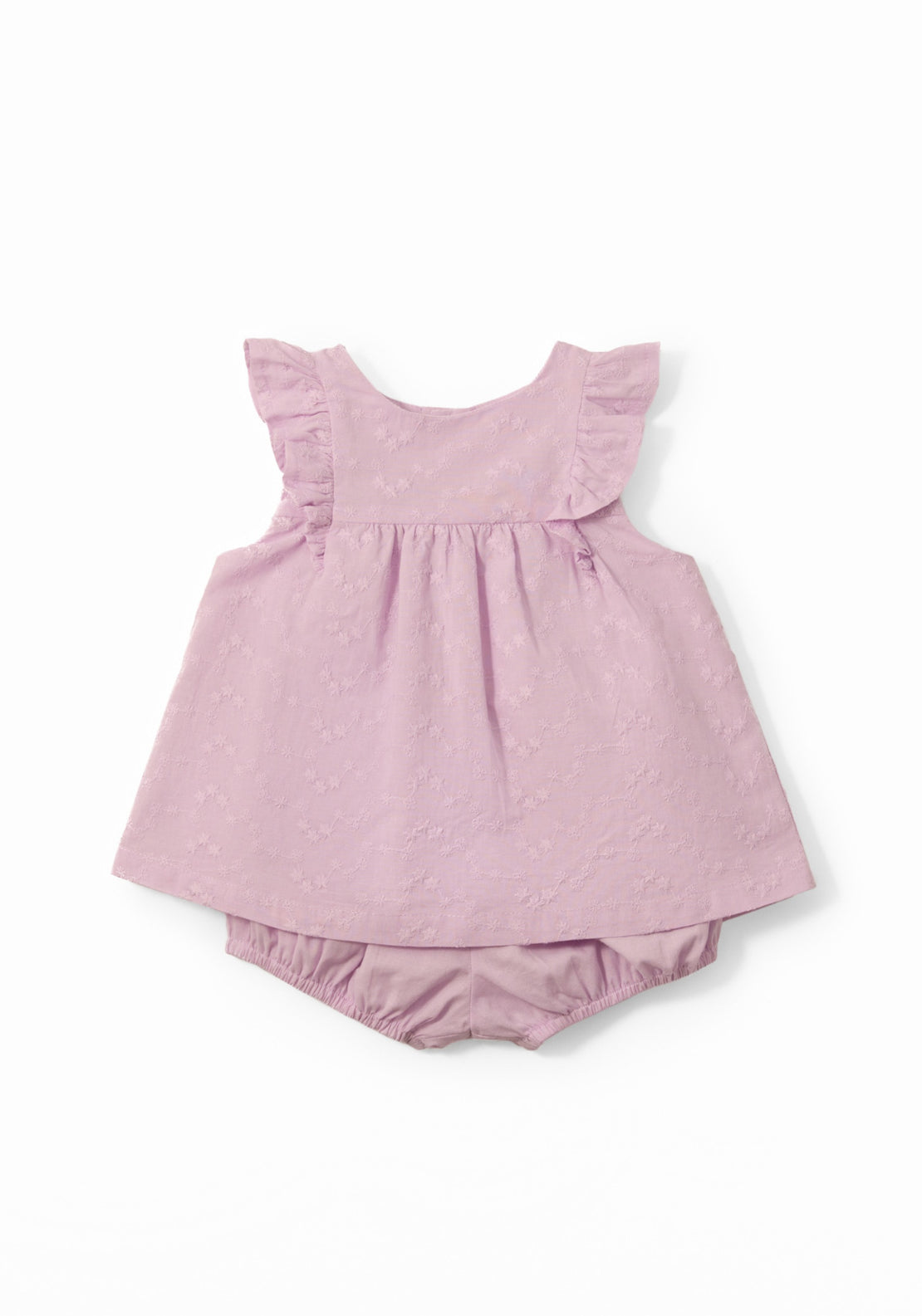 Sfera Embroidered Ruffle Blouse Set - Lavender 1 Shaws Department Stores