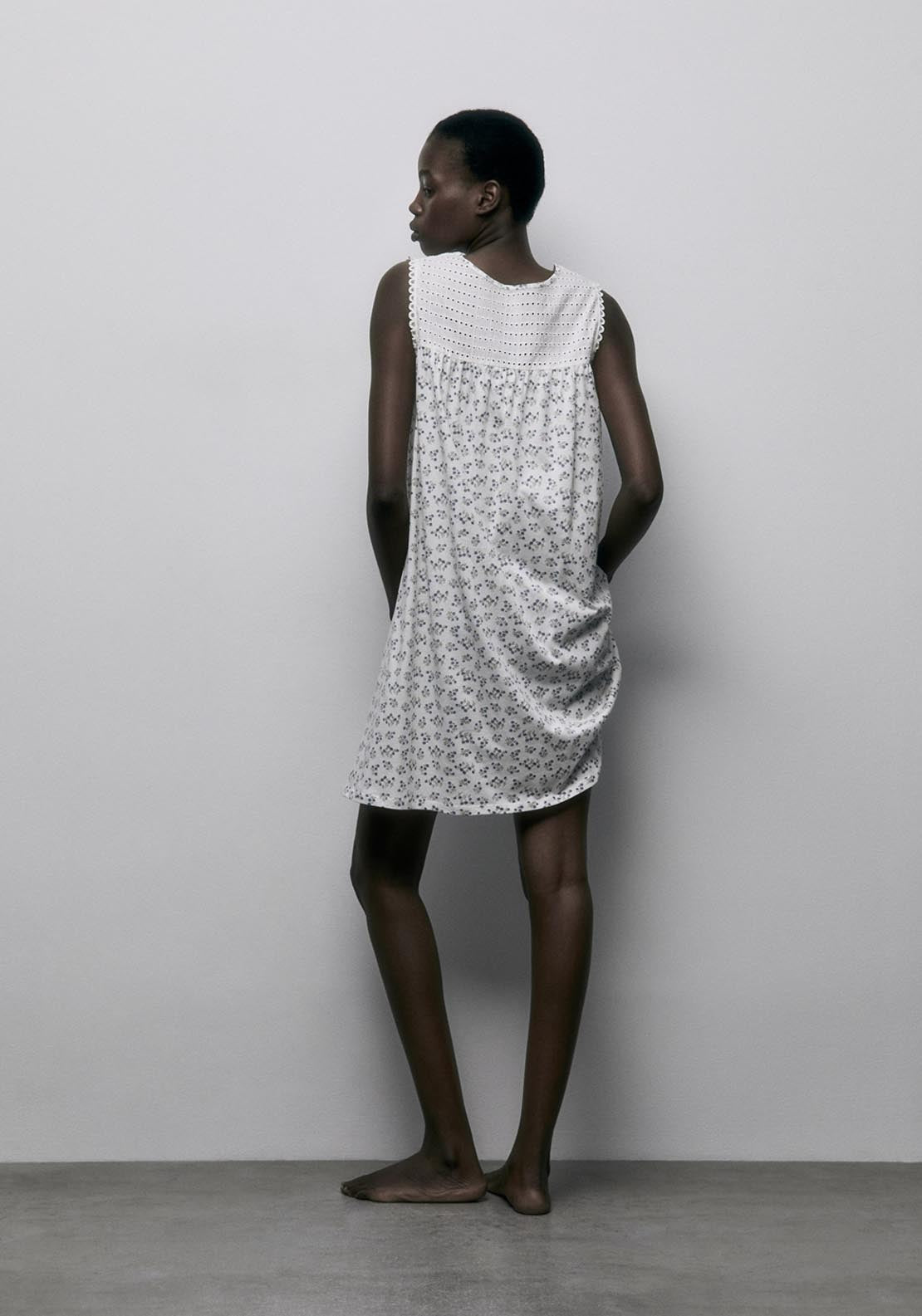 Sfera Small Flowers Nightdress - Blue 2 Shaws Department Stores