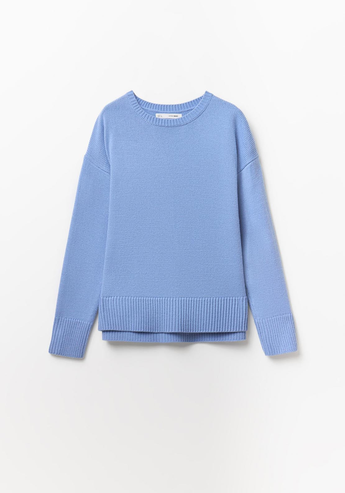 Sfera Plain Knit Sweater - Blue 5 Shaws Department Stores