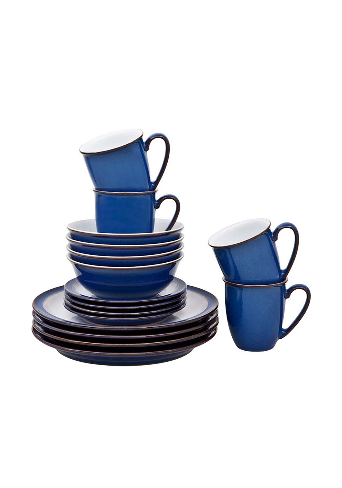 Denby Imperial Blue 16 Piece Tableware Set 2 Shaws Department Stores