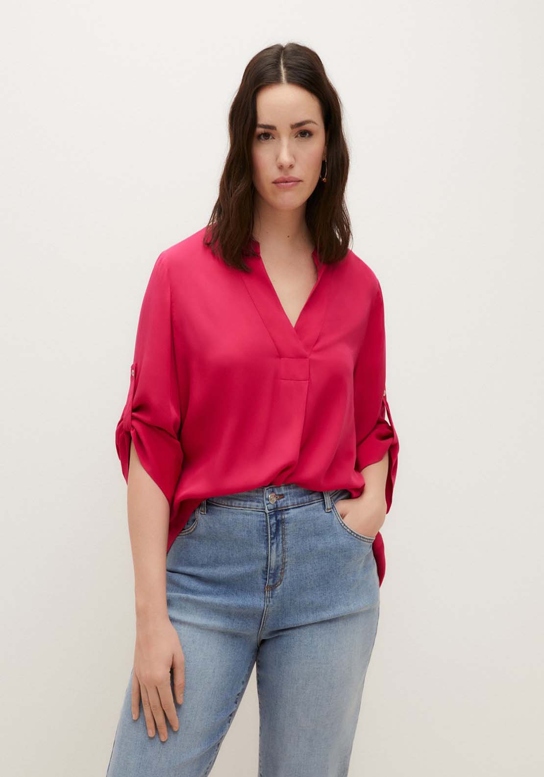 Couchel Long Sleeve Blouse - Fuchsia 1 Shaws Department Stores