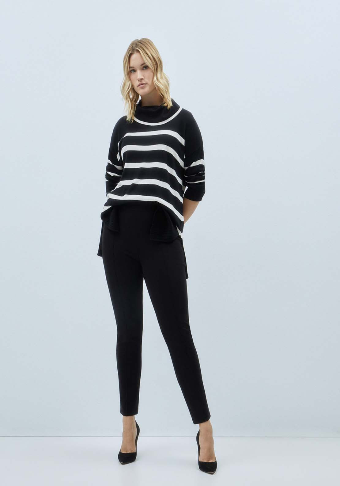 Couchel Knit Leggin Trousers - Black 1 Shaws Department Stores