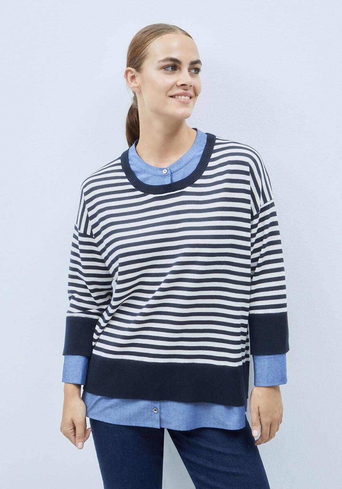 Couchel Striped Sweater 1 Shaws Department Stores
