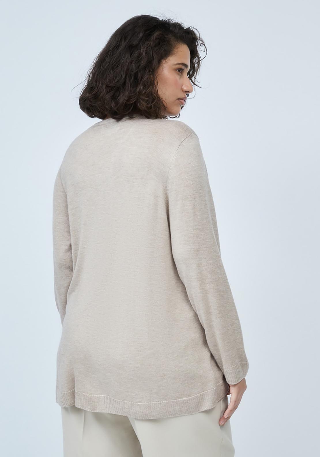 Couchel V-Neck Sweater - Beige 2 Shaws Department Stores