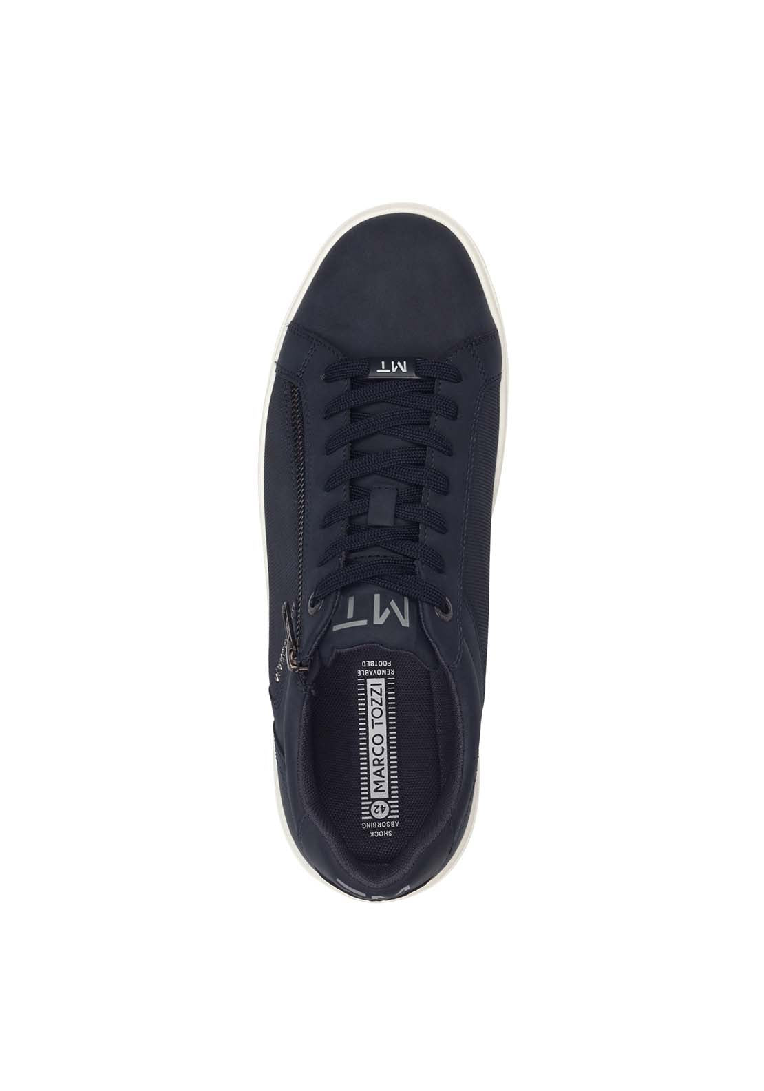 Marco Tozzi Laois Side Zip Trainer - Navy 3 Shaws Department Stores