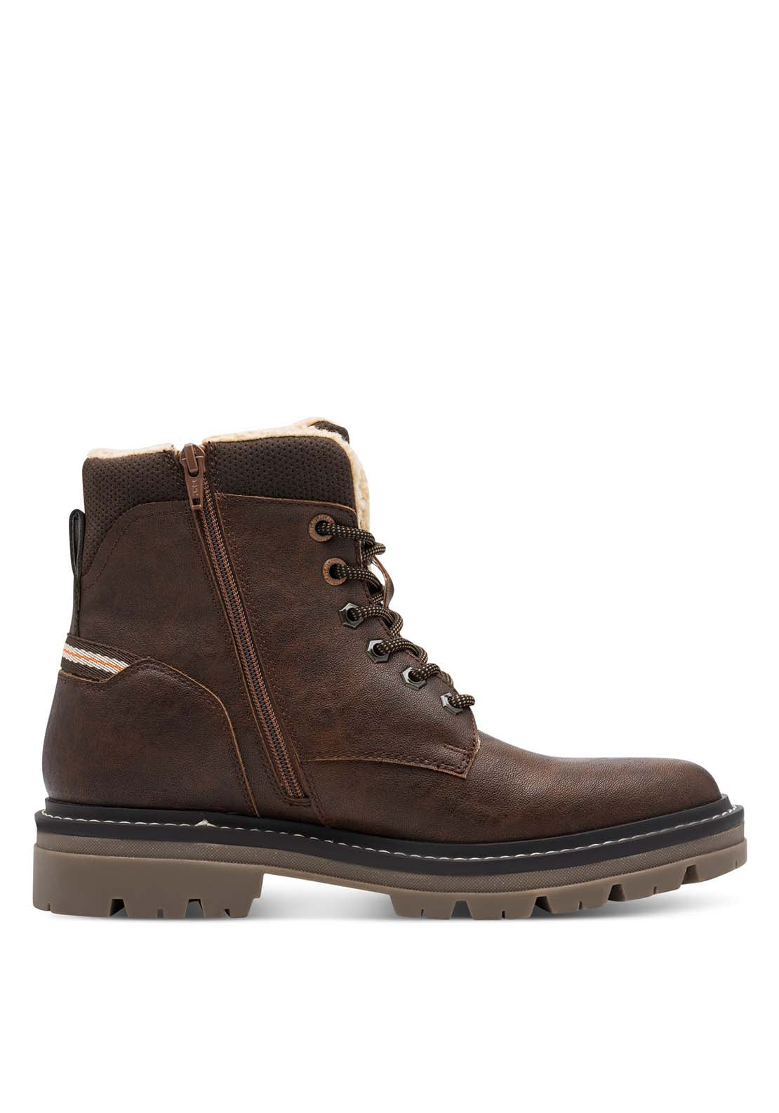 Marco Tozzi Fur Lined Boot - Brown 3 Shaws Department Stores