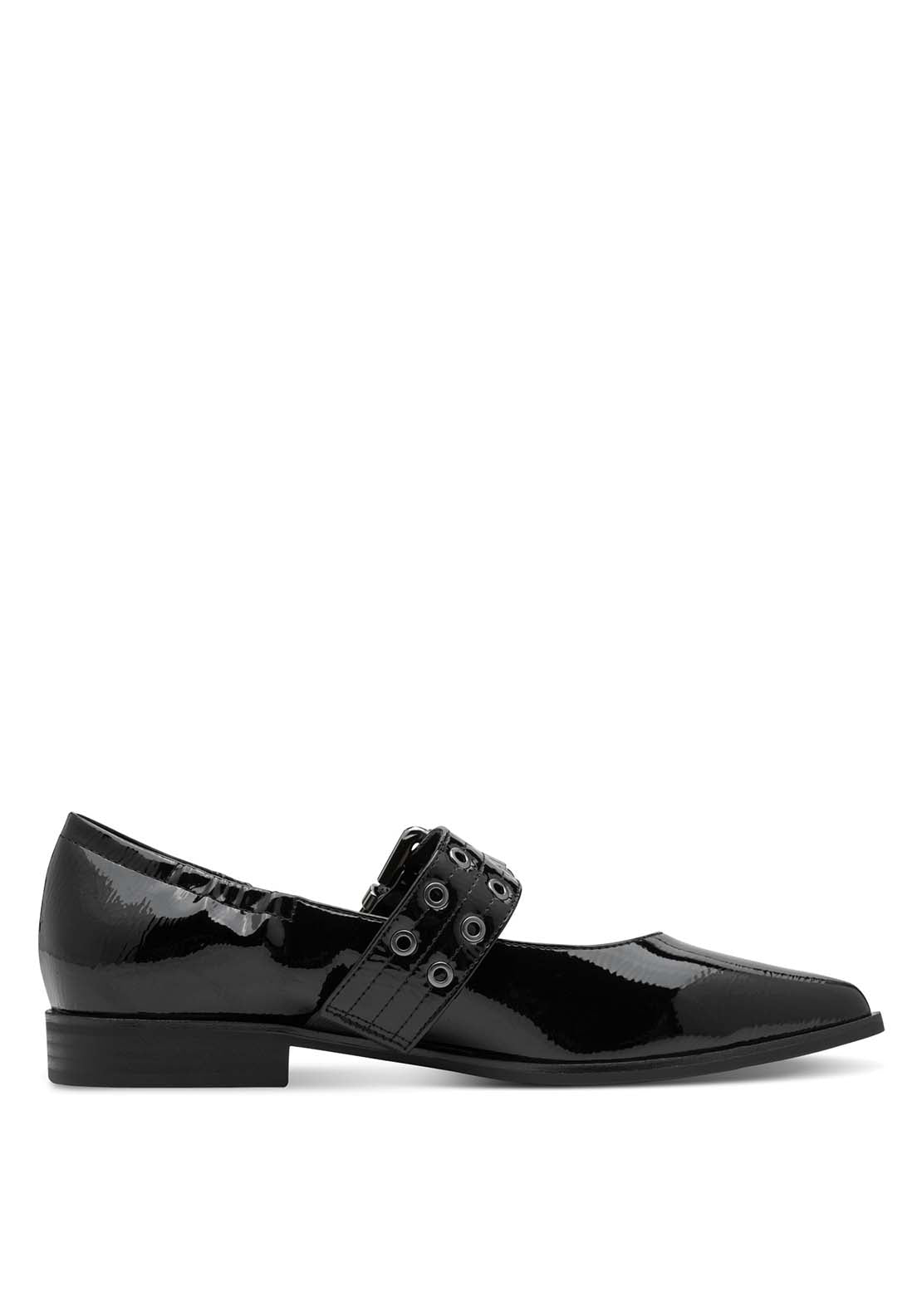 Marco Tozzi Ballet Flat With Buckle - Black 1 Shaws Department Stores