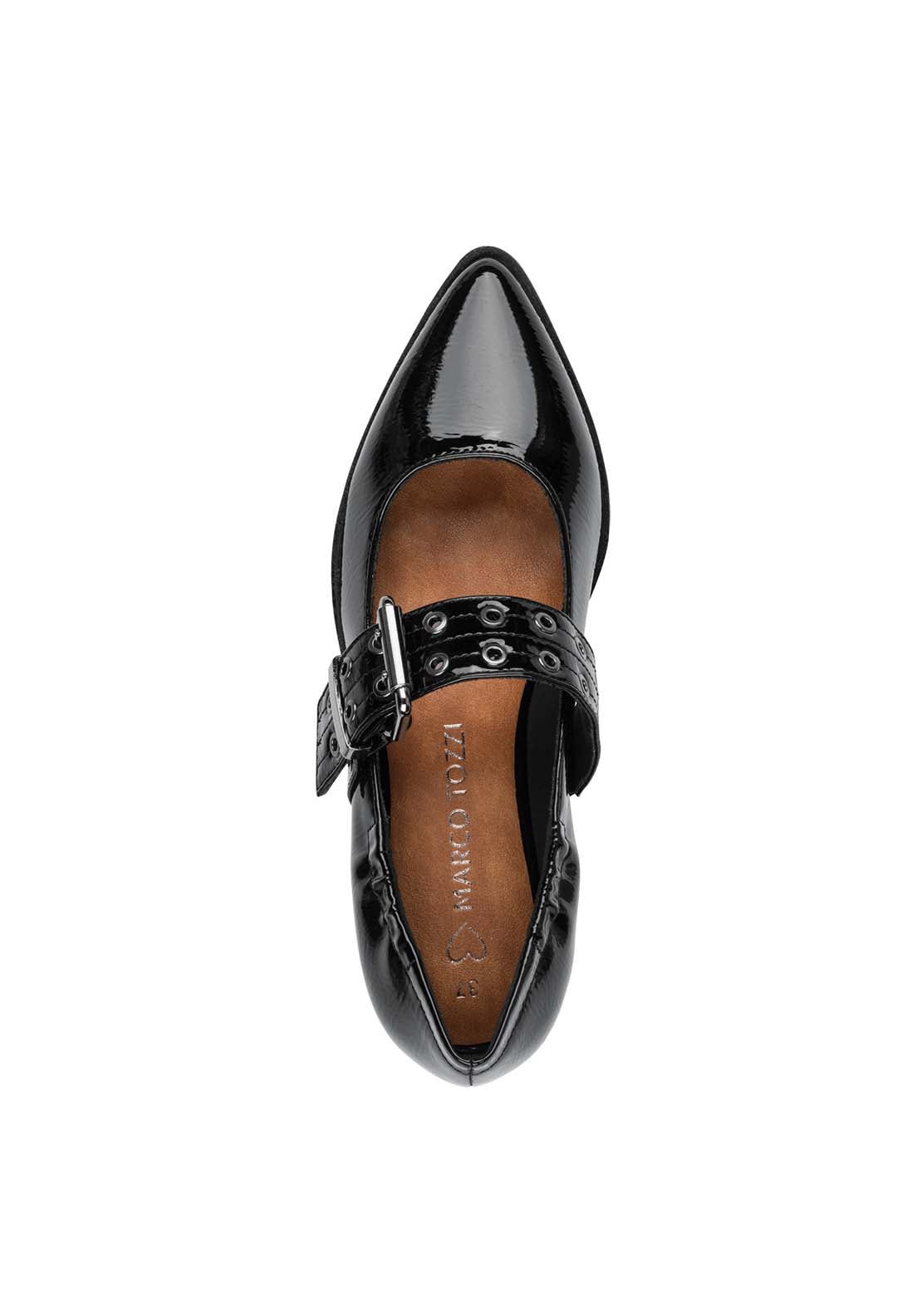 Marco Tozzi Ballet Flat With Buckle - Black 5 Shaws Department Stores