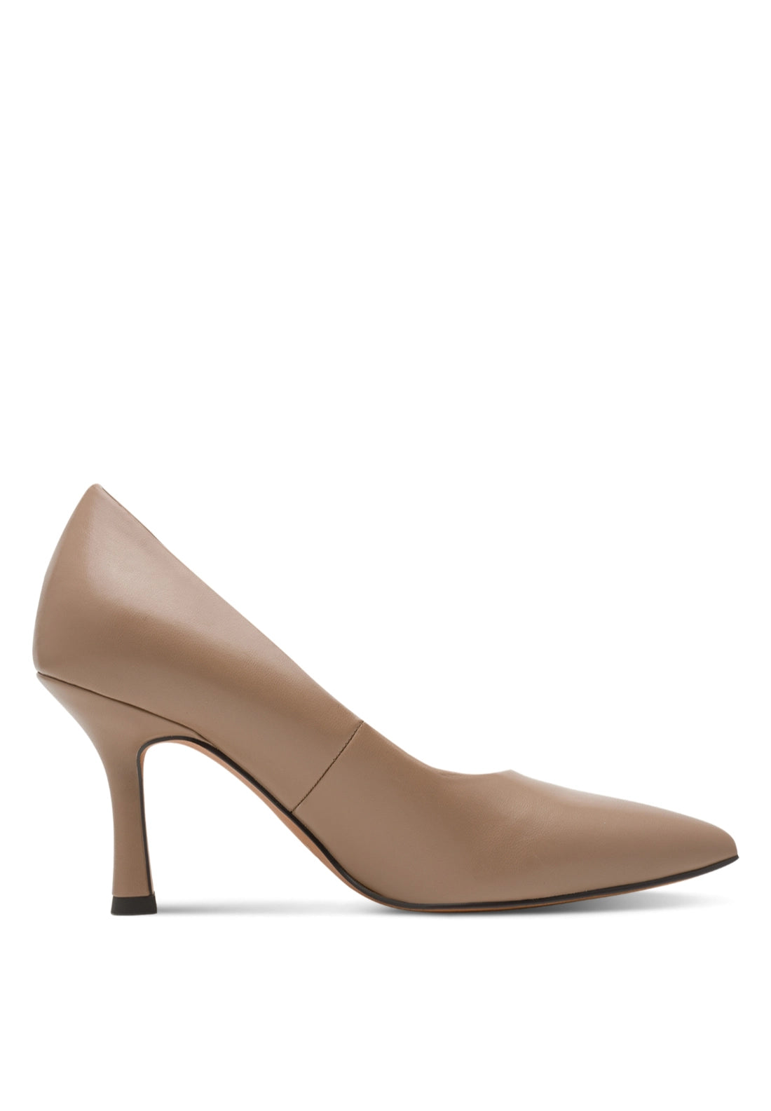 High Heel Court Shoe - Dk Cappucino