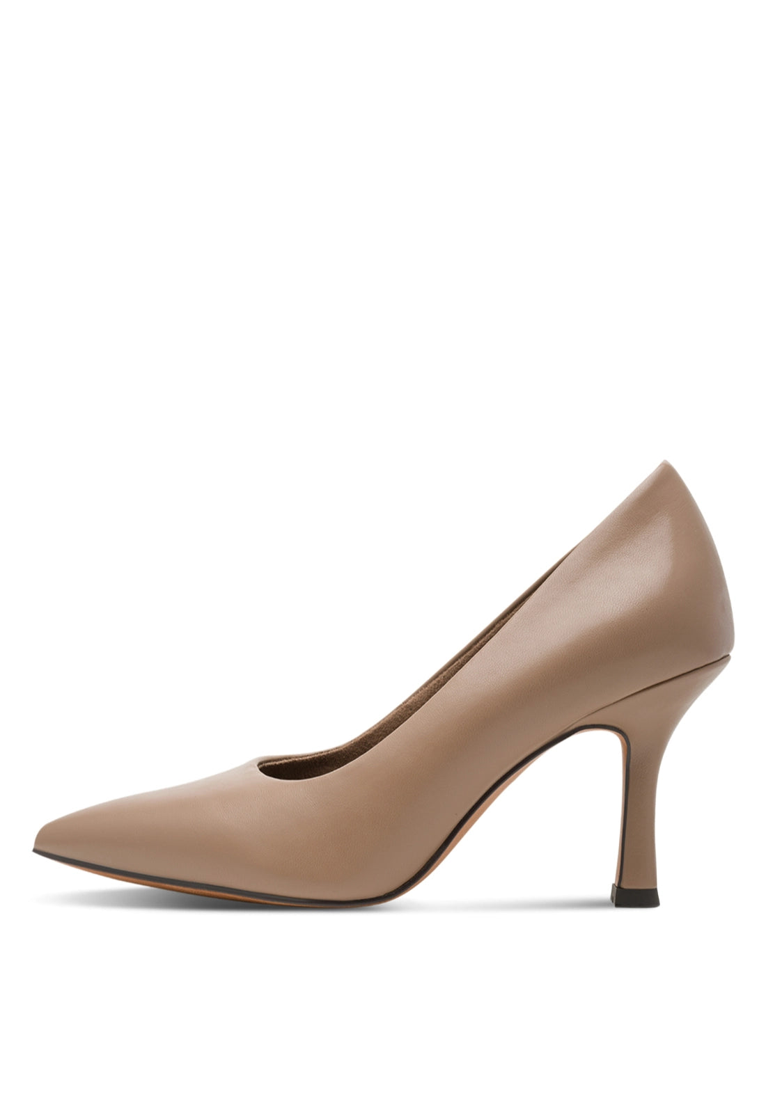 High Heel Court Shoe - Dk Cappucino