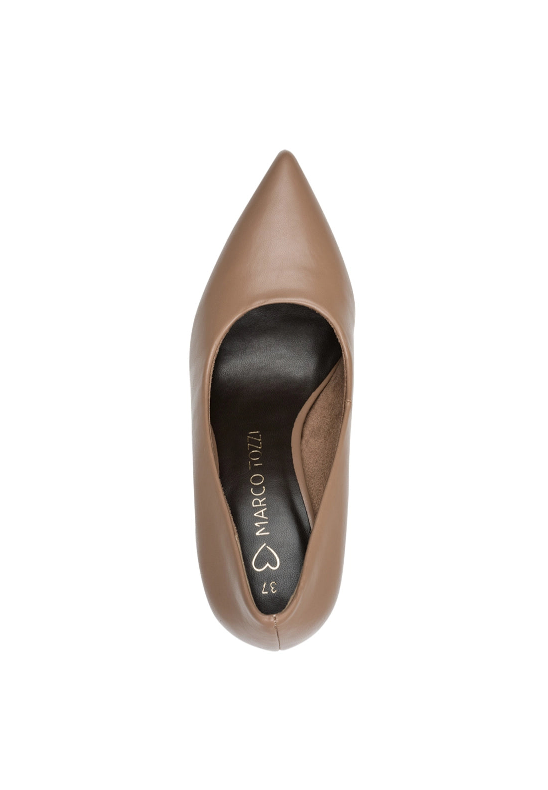 High Heel Court Shoe - Dk Cappucino