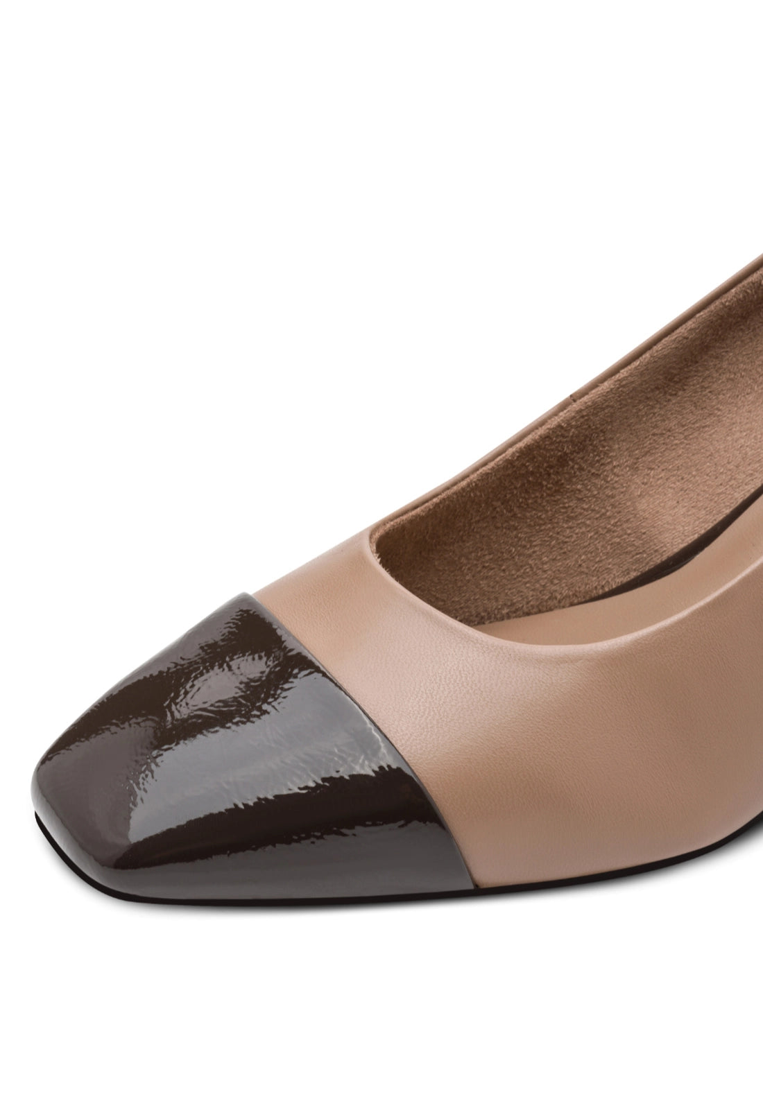 Low Heeled Pump Shoe - Dk Cappuc Comb