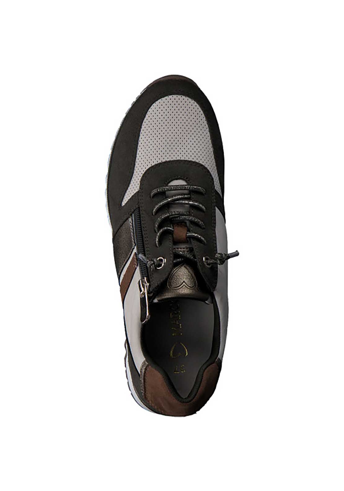 Marco Tozzi Bronte Zip Trainer - White/powder 3 Shaws Department Stores