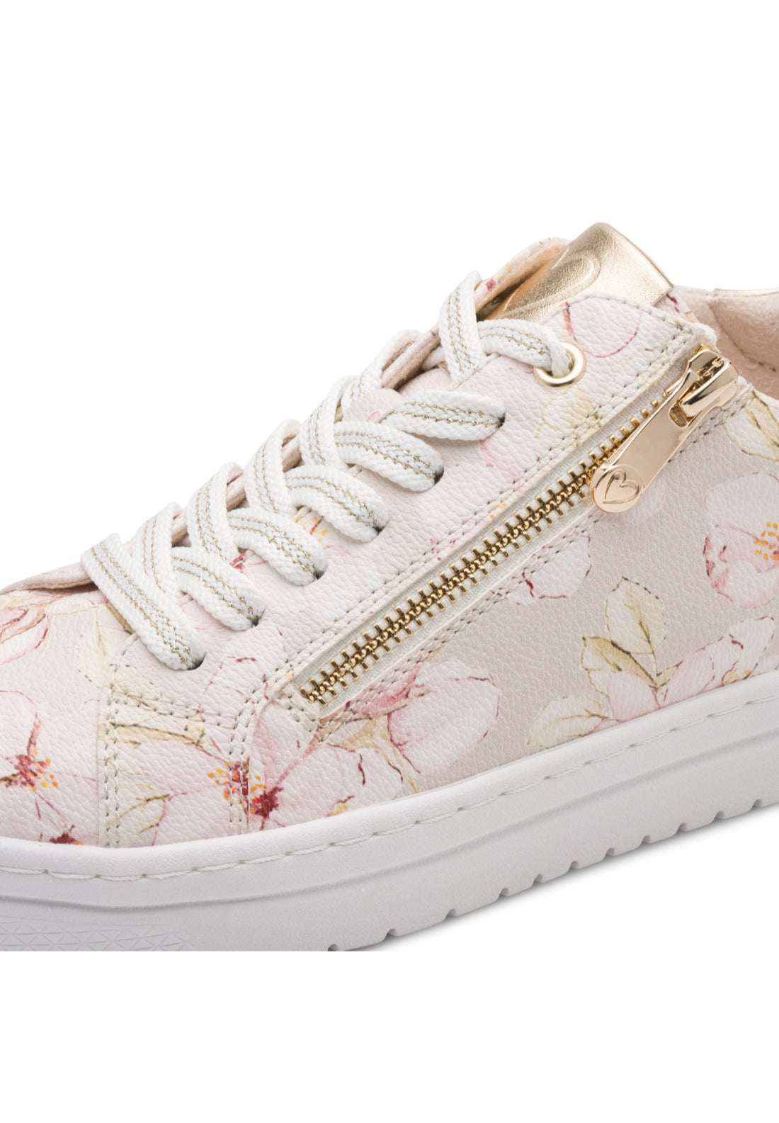 Marco Tozzi Palm Beach Flat Zip Trainer - Cream 4 Shaws Department Stores