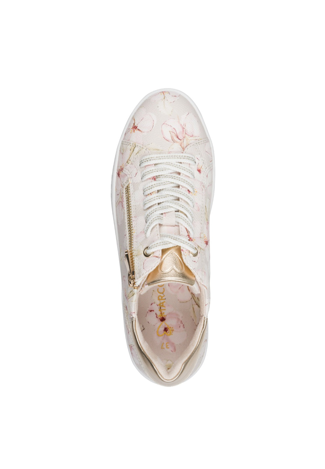 Marco Tozzi Palm Beach Flat Zip Trainer - Cream 5 Shaws Department Stores