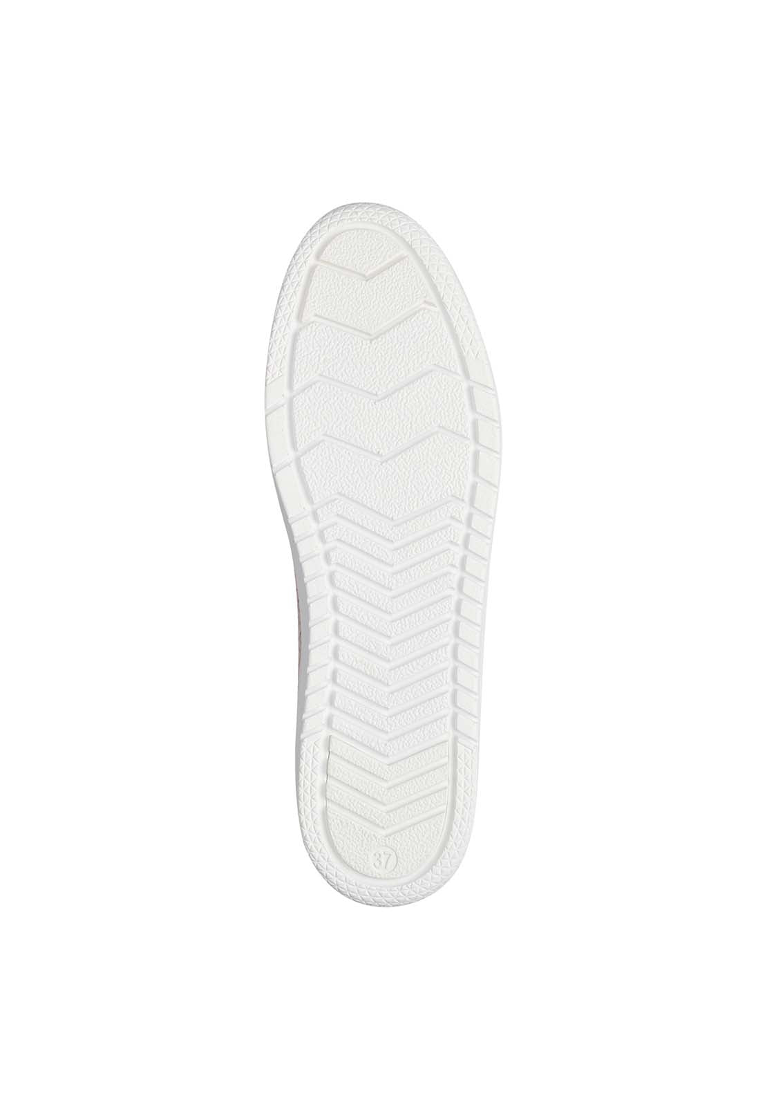 Marco Tozzi Palm Beach Flat Zip Trainer - Platinum 5 Shaws Department Stores
