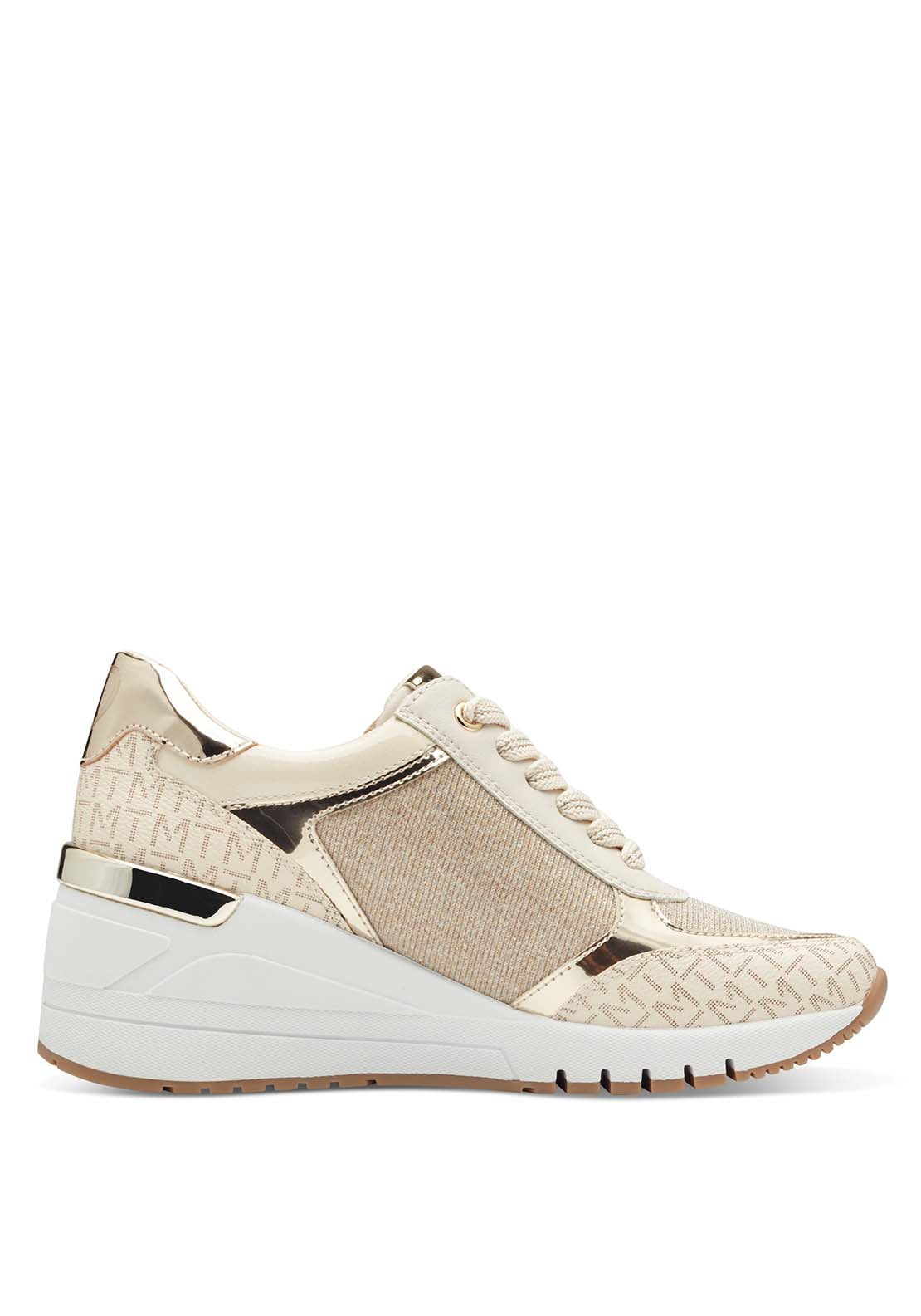 Marco Tozzi Alex Wedge Trainer - Cream Comb 4 Shaws Department Stores