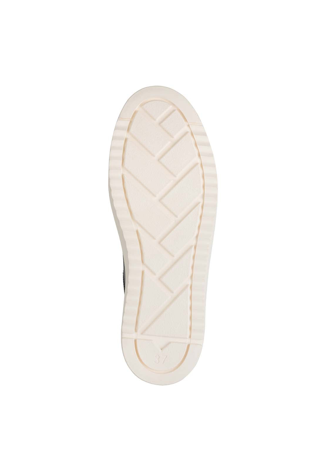 Marco Tozzi Bungee Lace White Trainer - Black 6 Shaws Department Stores