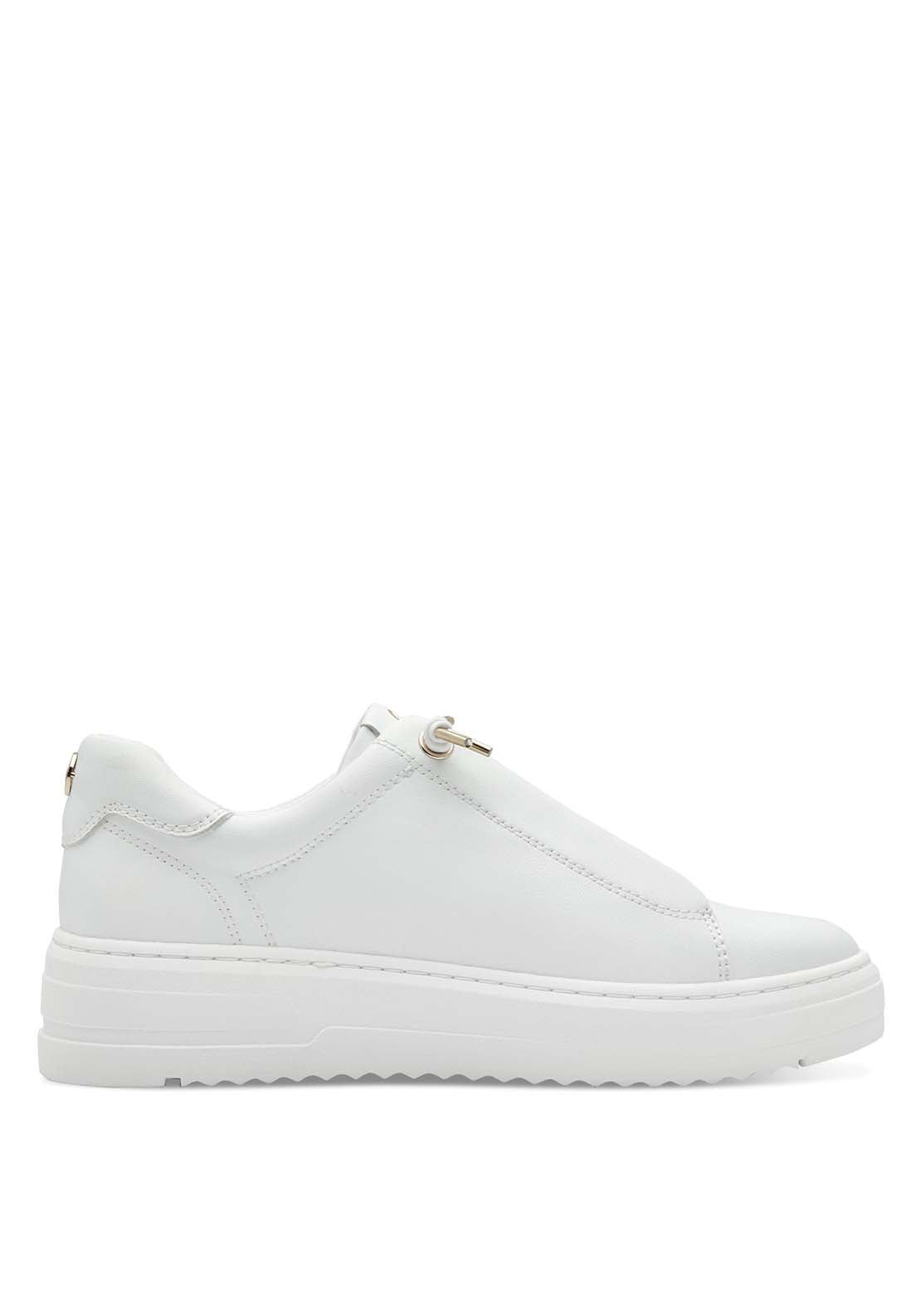 Marco Tozzi Bungee Lace White Trainer - White 4 Shaws Department Stores