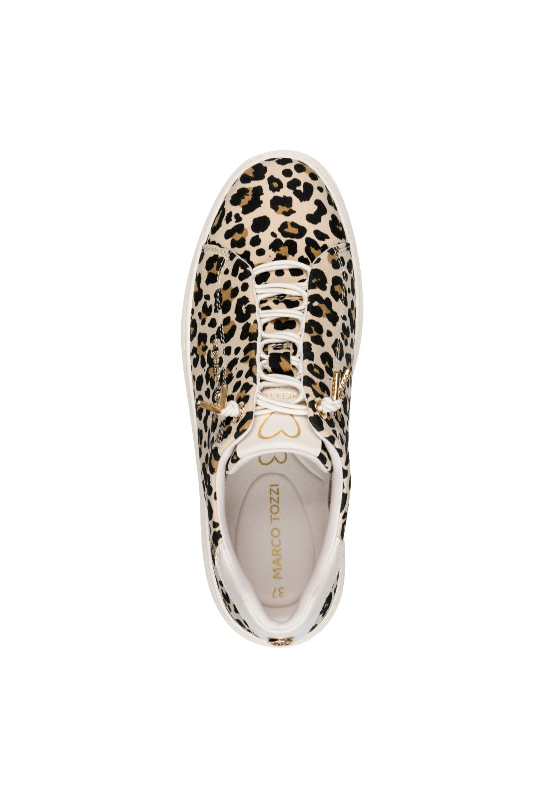 Marco Tozzi Bungee Lace Trainer - Leo Cream 5 Shaws Department Stores