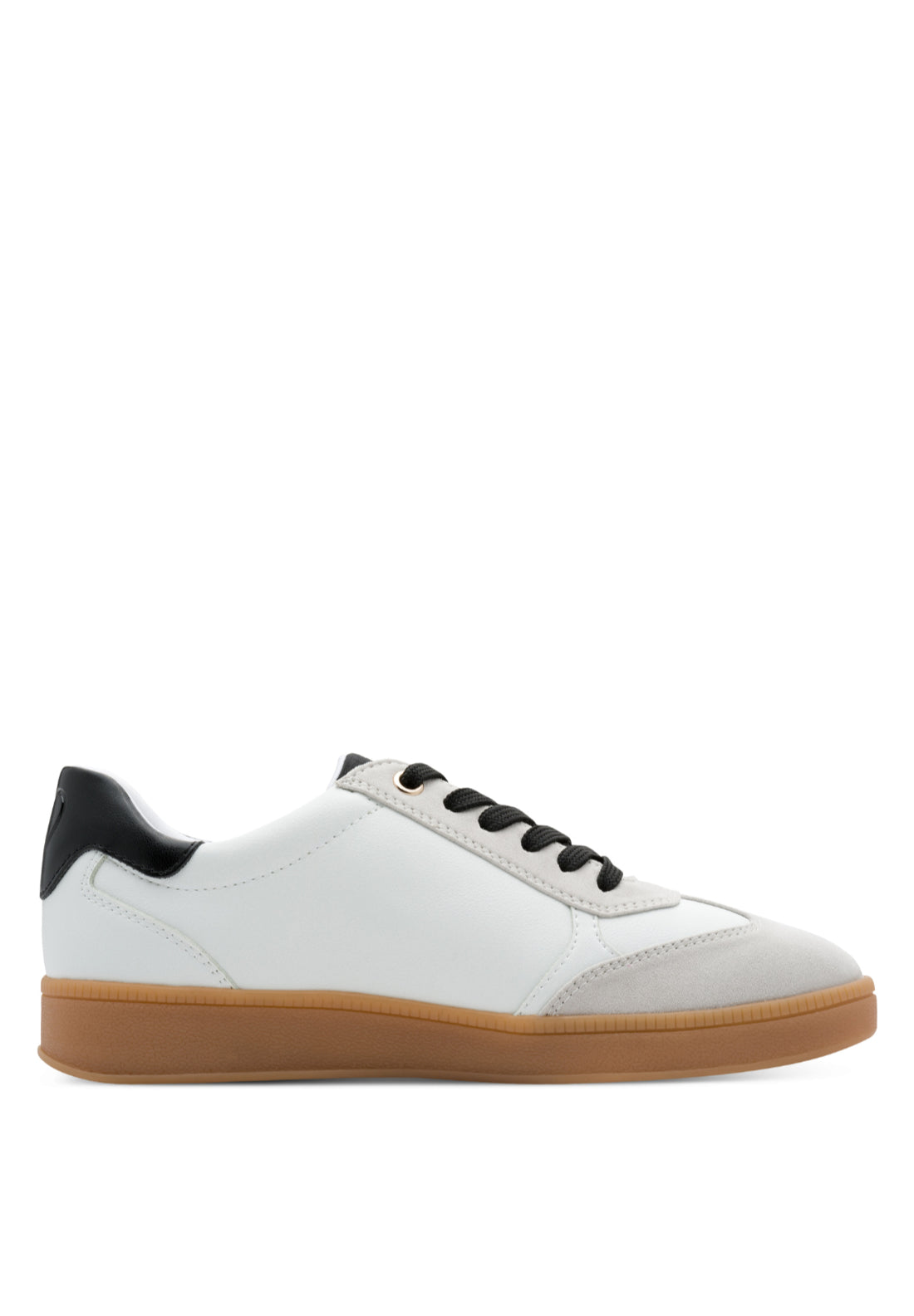 Marco Tozzi Two Side Stripe Zip Trainer - White 2 Shaws Department Stores