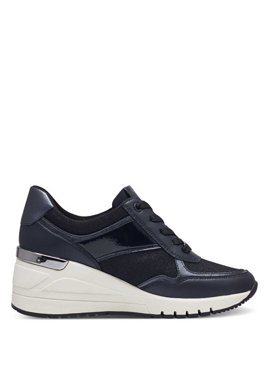 Marco Tozzi Tempe Wedge Trainer - Navy 5 Shaws Department Stores