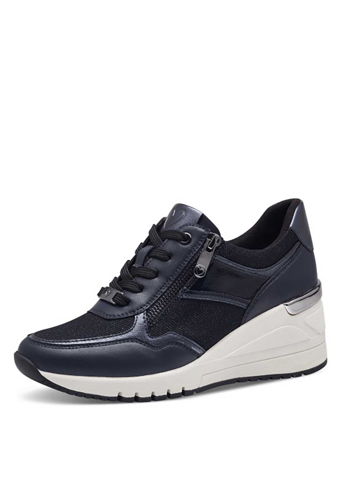 Marco Tozzi Tempe Wedge Trainer - Navy 1 Shaws Department Stores