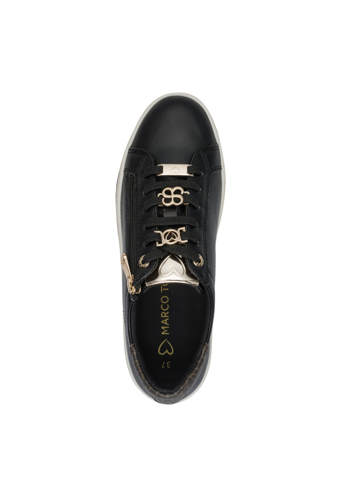 Marco Tozzi Lace Detail Trainer - Black 5 Shaws Department Stores
