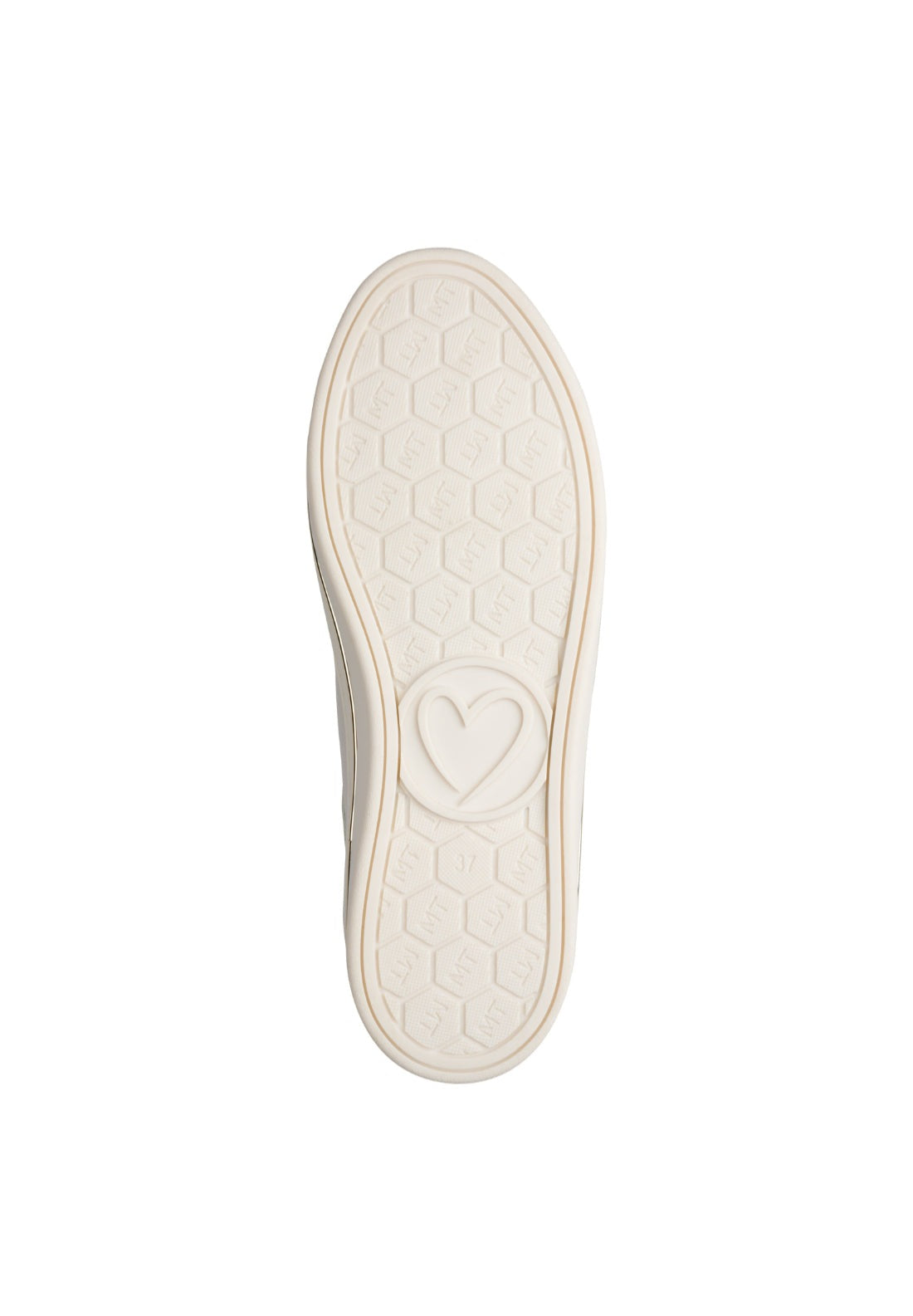 Marco Tozzi Cut Out Pearl Trim Trainer - Cream 6 Shaws Department Stores