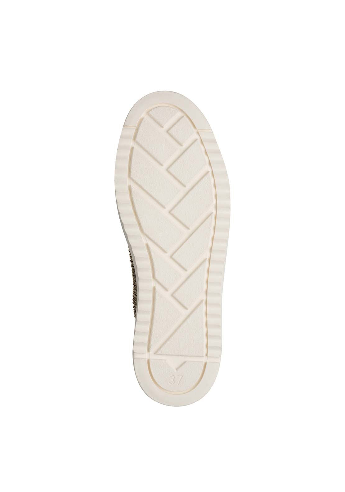 Marco Tozzi Zip Glitter Trainer - Gold 6 Shaws Department Stores