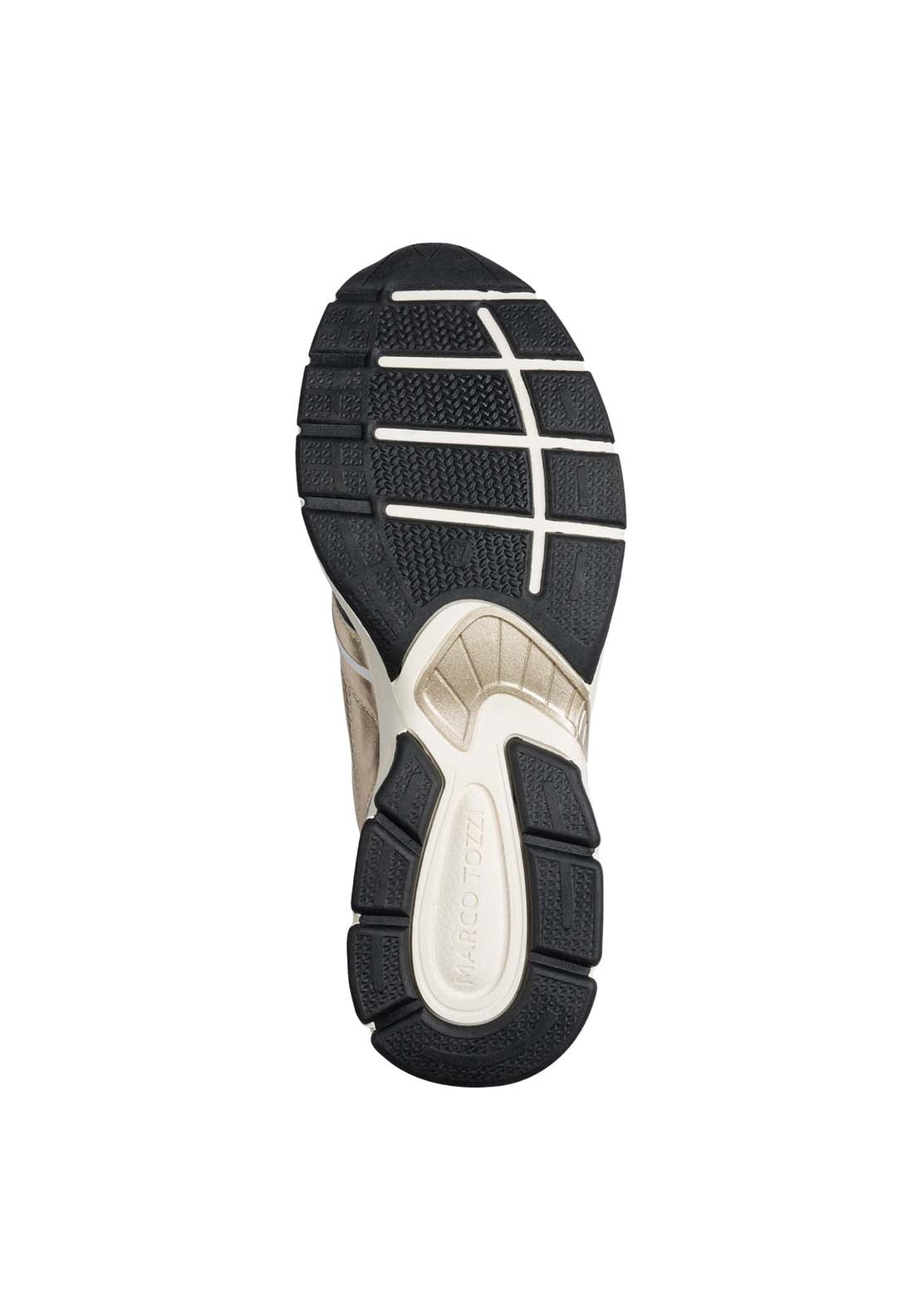 Marco Tozzi Zip Retro Trainer - Gold 6 Shaws Department Stores