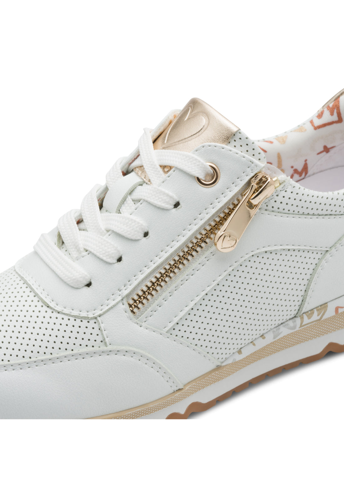 Marco Tozzi Linc Cork Trim Trainer - White/multi 4 Shaws Department Stores