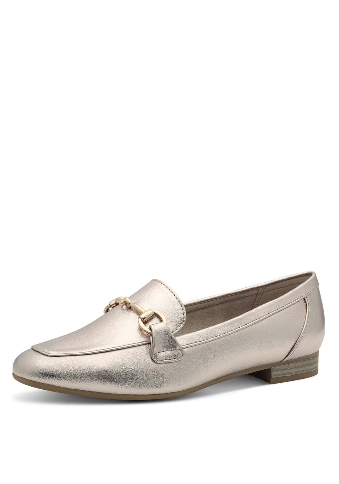 Marco Tozzi Teddy Buckle Loafer - Platinum 1 Shaws Department Stores