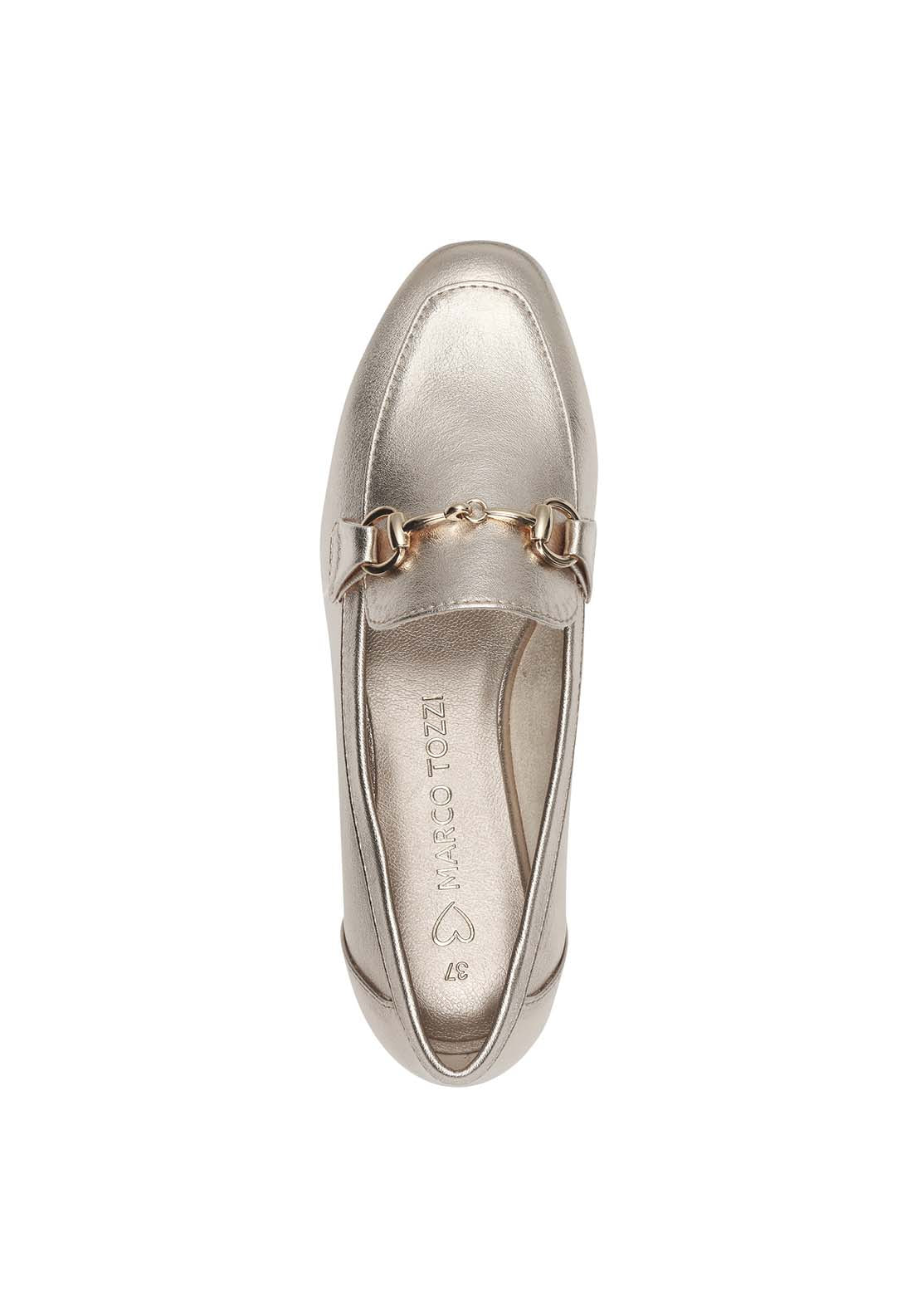 Marco Tozzi Teddy Buckle Loafer - Platinum 3 Shaws Department Stores