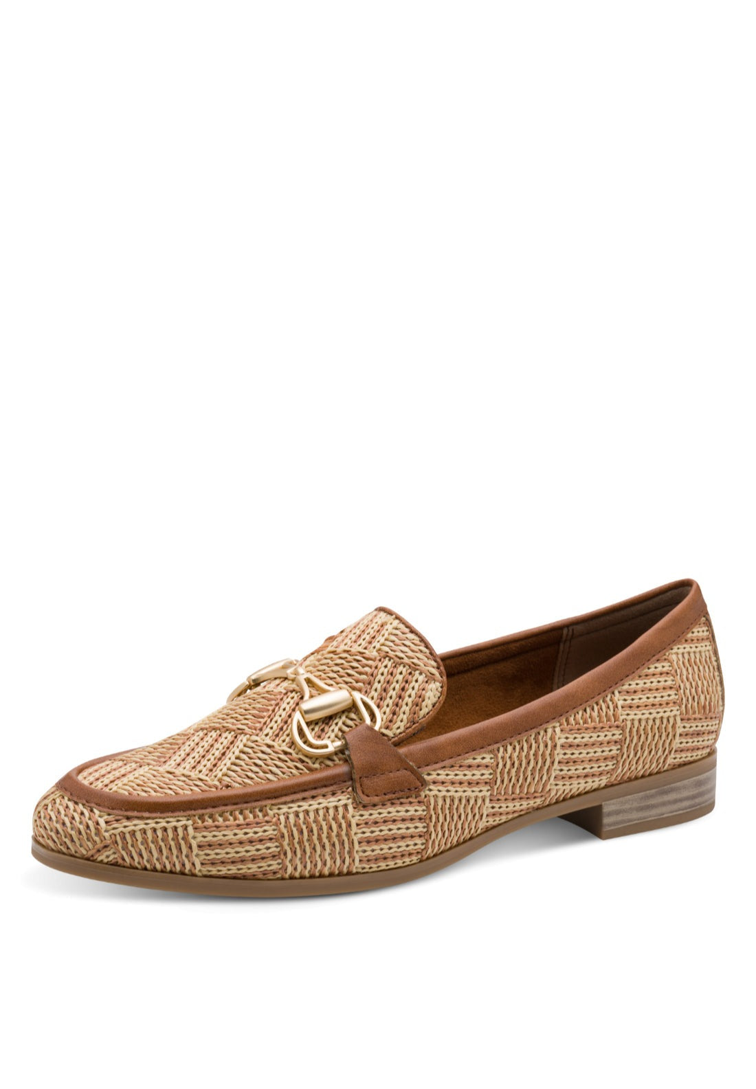 Marco Tozzi Rafia Loafer - Cognac Comb 3 Shaws Department Stores