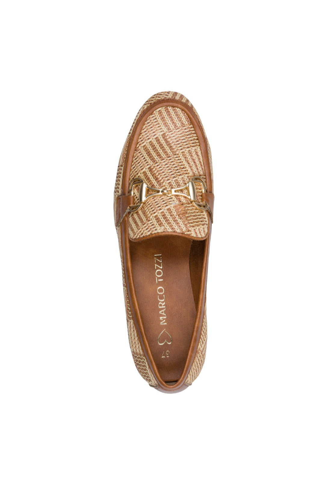 Marco Tozzi Rafia Loafer - Cognac Comb 5 Shaws Department Stores