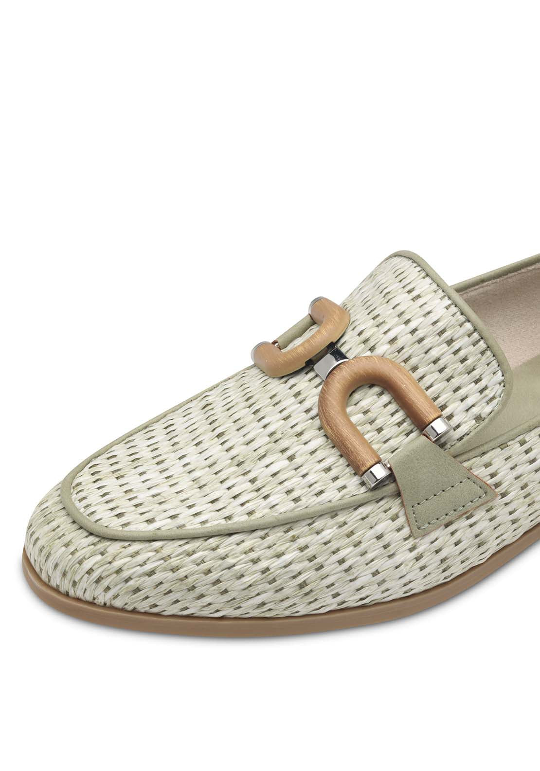 Marco Tozzi Tweed Natural Loafer - Moss 6 Shaws Department Stores