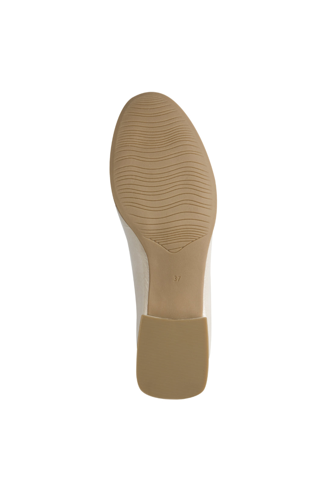 Marco Tozzi Buckle Detail Heel Loafer - Cream Patent 6 Shaws Department Stores